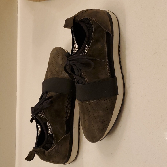 Steve Madden Altitude Olive Green Suede Mesh Sneaker sz 9.5M - Picture 2 of 10